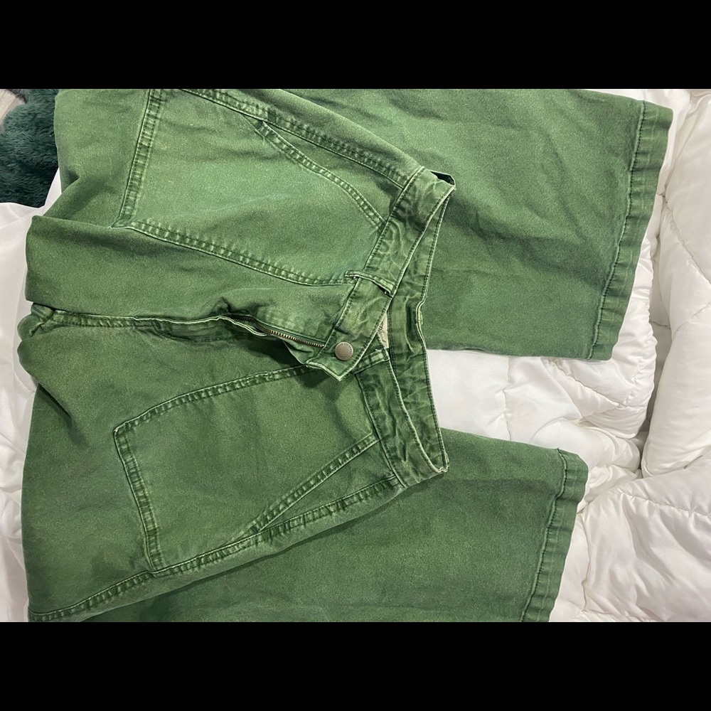 Size 8/29 green flare jeans
